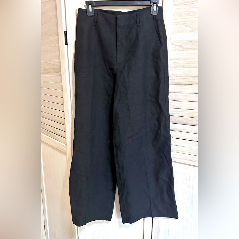 New- Polo Ralph Lauren Black Wide leg Linen pants